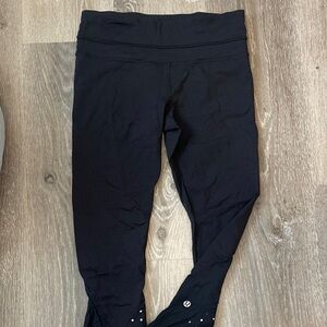 Lululemon Black Leggings with polkadot Detail